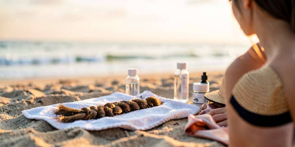 Proteger extensiones del sol y la playa